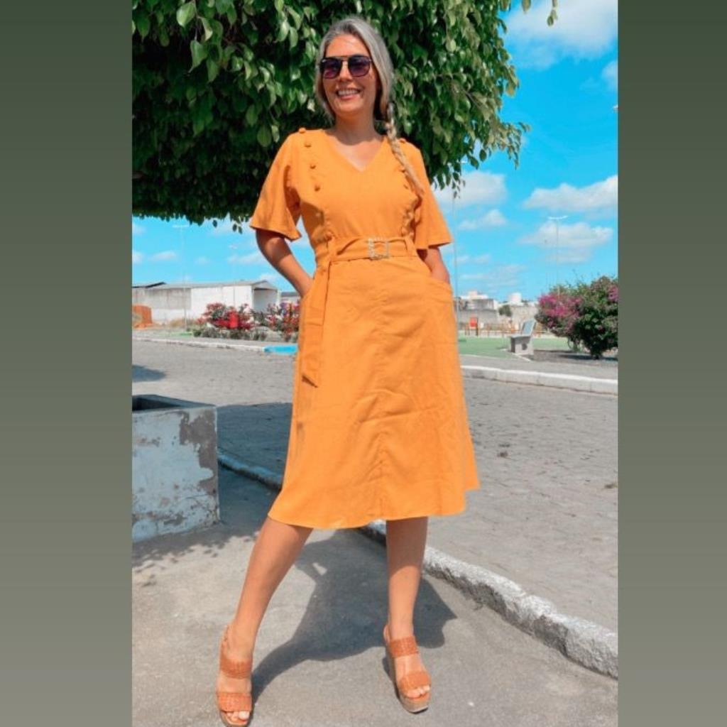 VESTIDO REF 3181 LINHO LISO