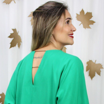 BLUSA VERDE PLUS SIZE