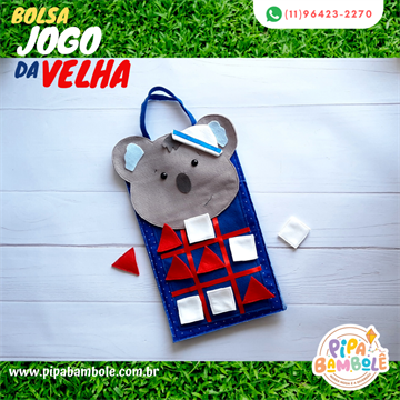 BOLSA MASC JOGO DA VELHA COALA C/10 PEÇAS