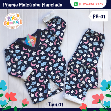 PIJAMA FEM MANGA LONGA TAM 1