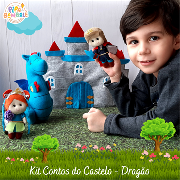 KIT CONTOS DO CASTELO DRAGÃO C/4 PEÇAS