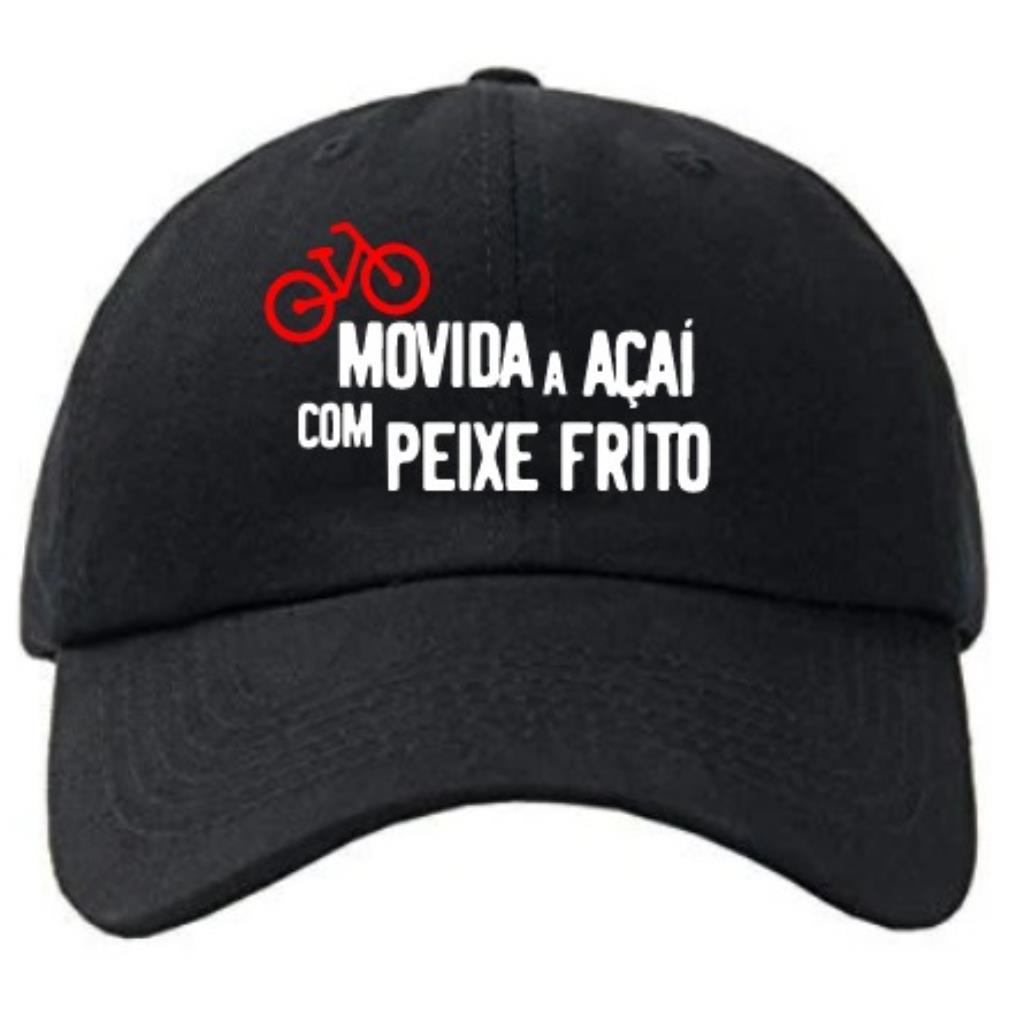 BONÉ BIKE MOVIDA A AÇAI COM PEIXE FRITO 100% ALGODÃO