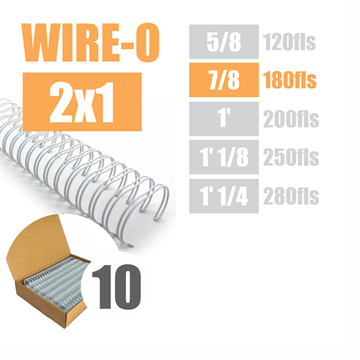 ATA WIRE-O 2x1 180fls A4 7/8 10und